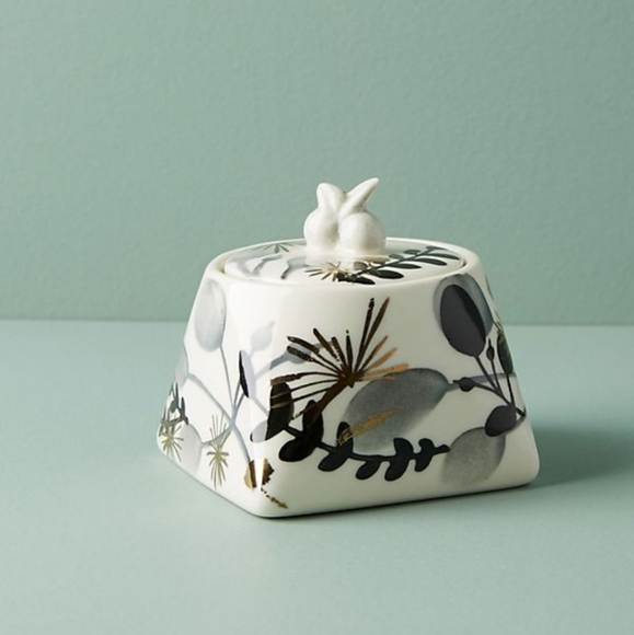 New Anthropologie Monochromatic Canister, set of 2 - Picture 2 of 4